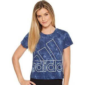 Adidas Indigo Slim Tie-Dye Logo T-Shirt